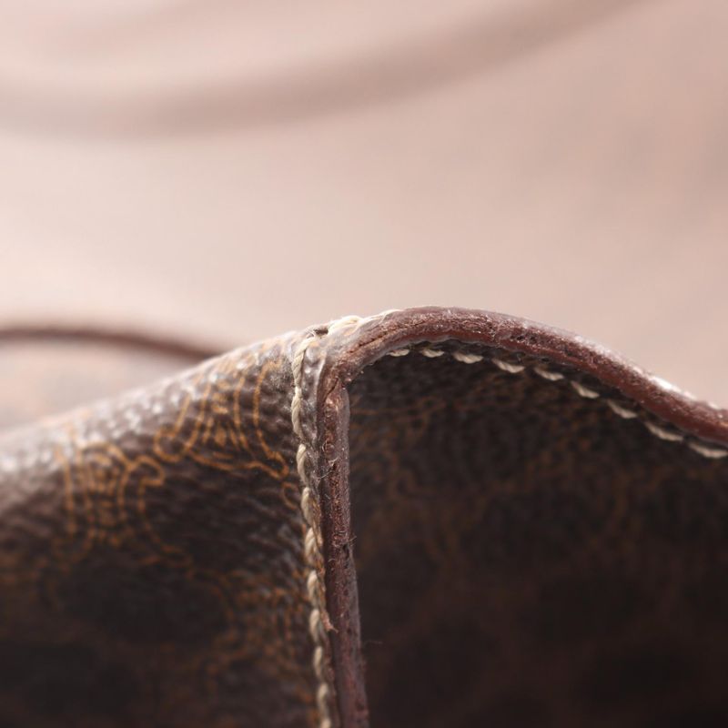 Celine Tote Bag Macadam Dark Brown PVC Coated Canvas Leather Macadam Tote Bag