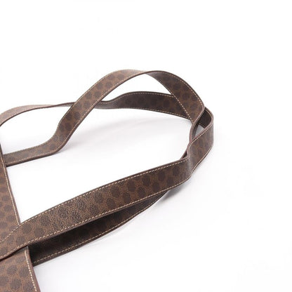 Celine Tote Bag Macadam Dark Brown PVC Coated Canvas Leather Macadam Tote Bag