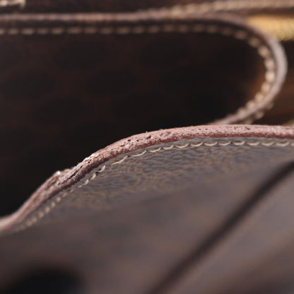 Celine Tote Bag Macadam Dark Brown PVC Coated Canvas Leather Macadam Tote Bag