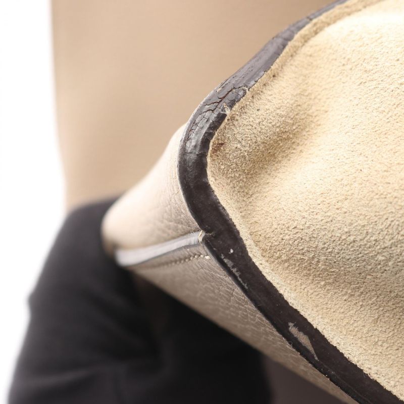 Celine Handbag Trapeze Medium 169542 Greige Leather Suede Trapeze Medium