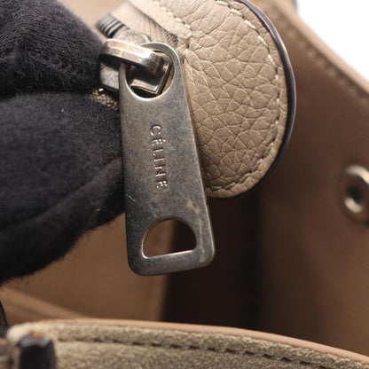 Celine Handbag Trapeze Medium 169542 Greige Leather Suede Trapeze Medium