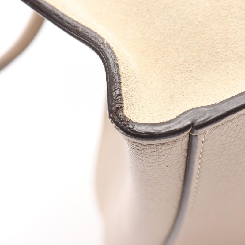 Celine Handbag Trapeze Medium 169542 Greige Leather Suede Trapeze Medium