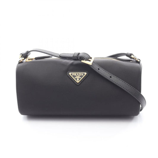 Prada Shoulder Bag Re-nylon Pouch Tessuto+saffian 1ne0582c05f0002 Black Nylon