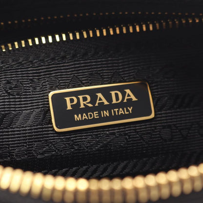 Prada Shoulder Bag Re-nylon Pouch Tessuto+saffian 1ne0582c05f0002 Black Nylon