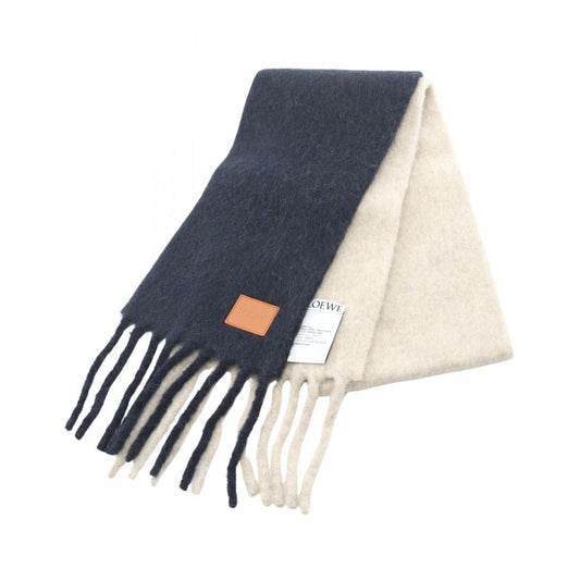 Loewe Muffler Scarf Fsf4ss1w065395 Navy Wool Muffler Women's