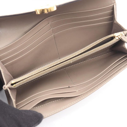 Fendi Bifold Long Wallet F Is 8m0251 Beige Leather F Is Long Wallet Ladies Used