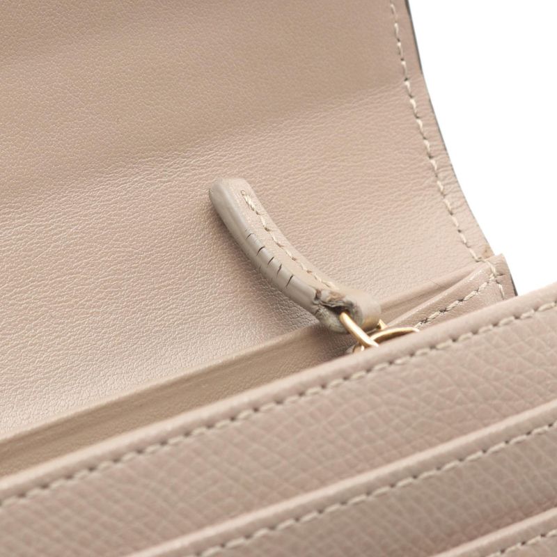 Fendi Bifold Long Wallet F Is 8m0251 Beige Leather F Is Long Wallet Ladies Used