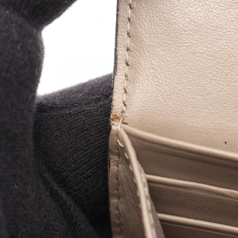 Fendi Bifold Long Wallet F Is 8m0251 Beige Leather F Is Long Wallet Ladies Used