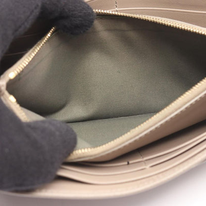 Fendi Bifold Long Wallet F Is 8m0251 Beige Leather F Is Long Wallet Ladies Used