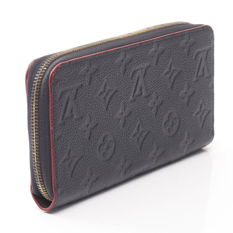 Louis Vuitton Round Long Wallet Zippy Wallet M62121 Marine Rouge Leather Zippy