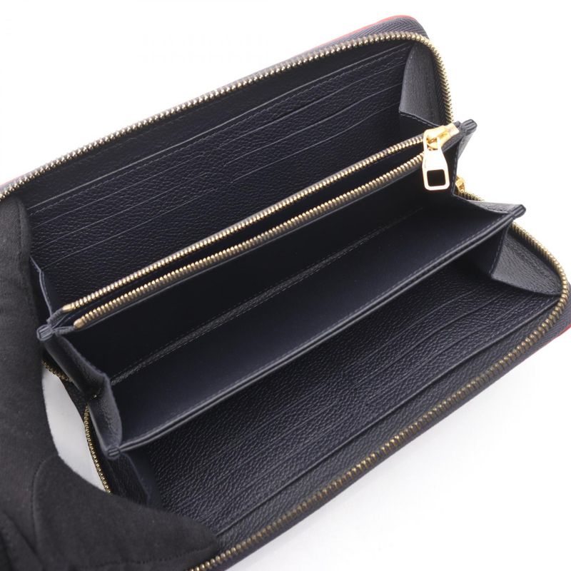 Louis Vuitton Round Long Wallet Zippy Wallet M62121 Marine Rouge Leather Zippy