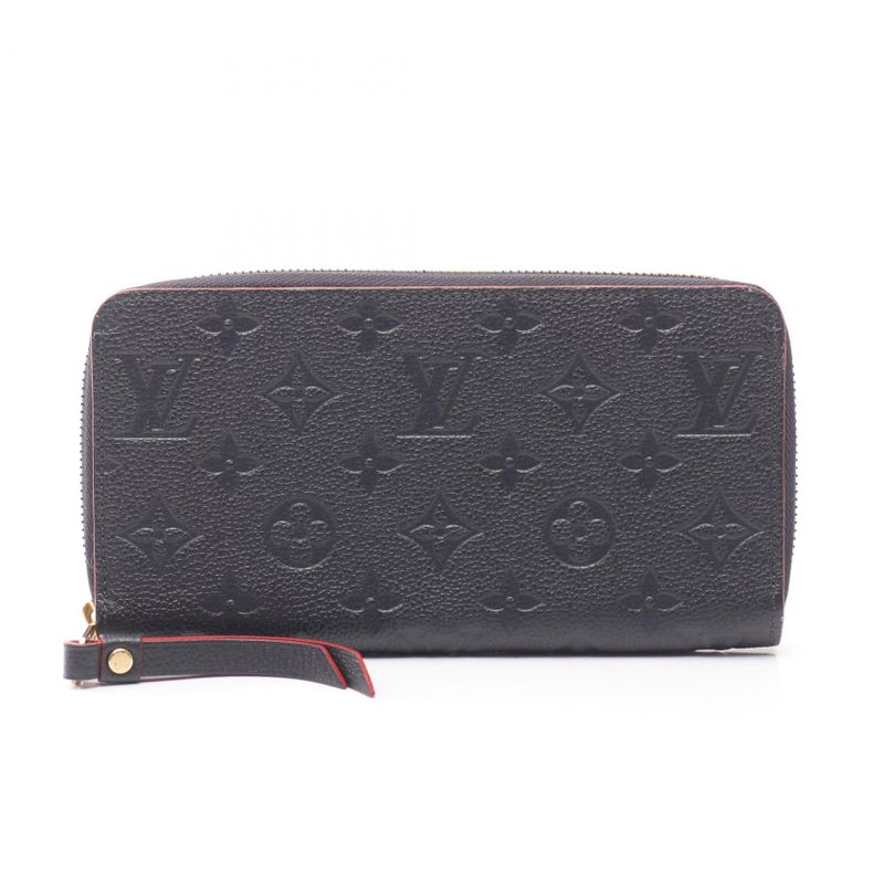 Louis Vuitton Round Long Wallet Zippy Wallet M62121 Marine Rouge Leather Zippy