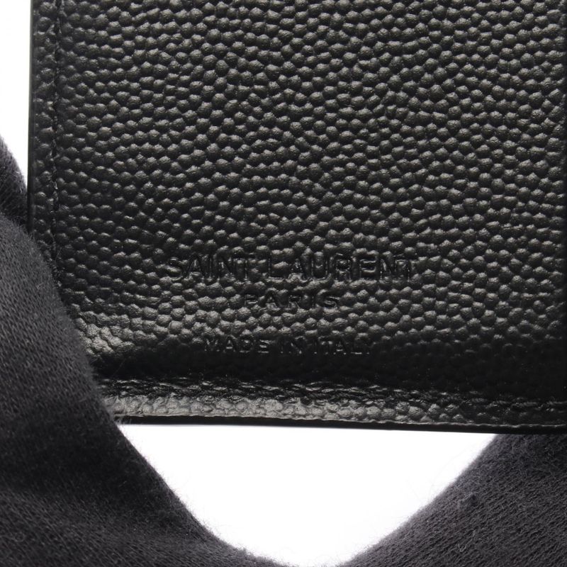 Saint Laurent Paris Bifold Wallet Black Leather Bifold Wallet Men's Used B