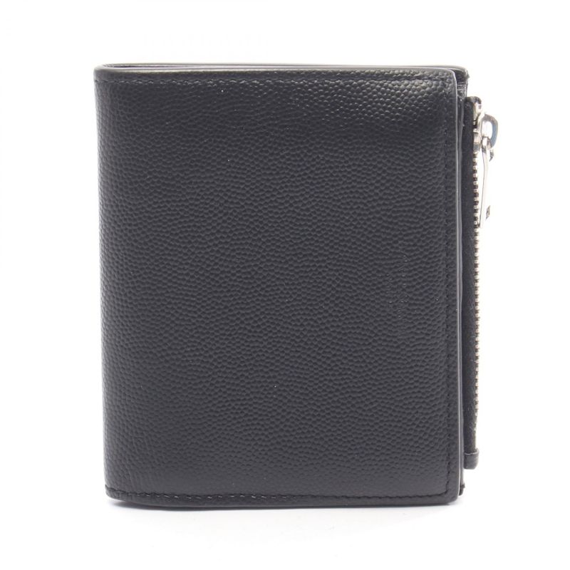 Saint Laurent Paris Bifold Wallet Black Leather Bifold Wallet Men's Used B