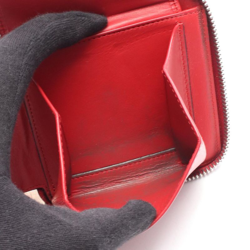 Loewe Round Wallet MAZE Square Zip Wallet 130.30m88 Pink Leather Maze Square