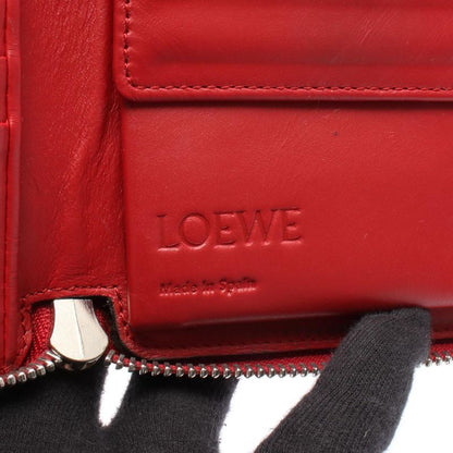 Loewe Round Wallet MAZE Square Zip Wallet 130.30m88 Pink Leather Maze Square