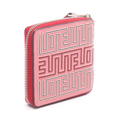 Loewe Round Wallet MAZE Square Zip Wallet 130.30m88 Pink Leather Maze Square