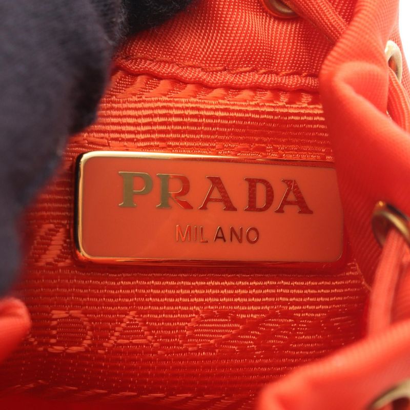 Prada Charm Re-nylon 1tt2022dmkf0s2g Orange Nylon Charm Ladies