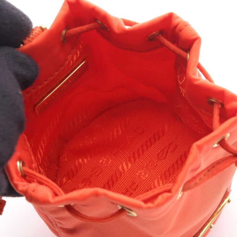Prada Charm Re-nylon 1tt2022dmkf0s2g Orange Nylon Charm Ladies