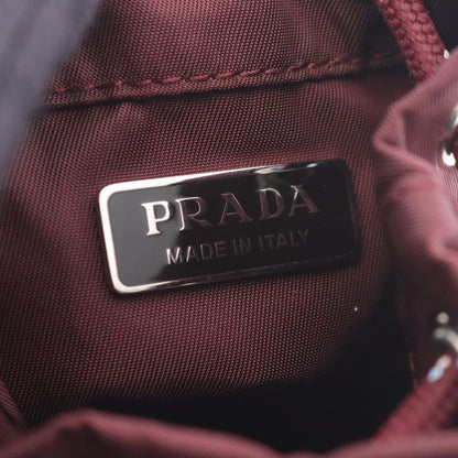 Prada Charm Re-nylon Speed ​​lock 2tt2022he1f0007 Burgundy Nylon Key Ring Ladies