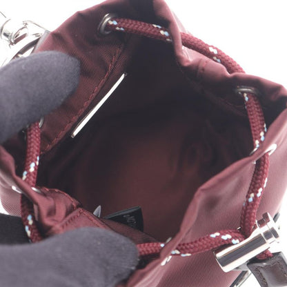 Prada Charm Re-nylon Speed ​​lock 2tt2022he1f0007 Burgundy Nylon Key Ring Ladies