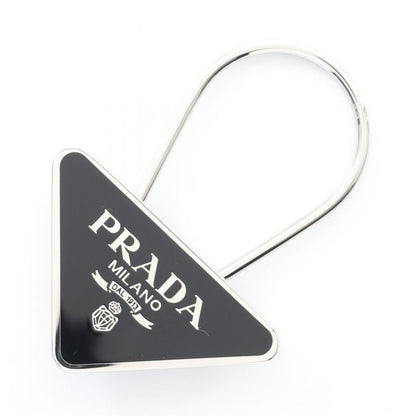 Prada Key Holder Triangle Logo 2ps06366af0002 Black Other Trial Logo Key Chain