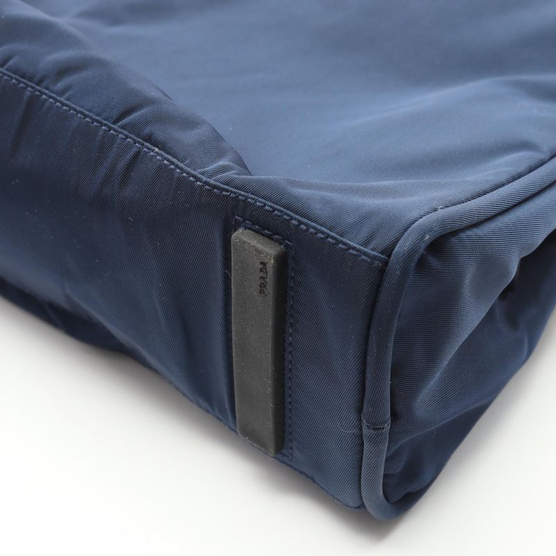 Prada Tote Bag Tessuto Sport B8926 Navy Nylon Triangle Logo Shoulder Bag Ladies