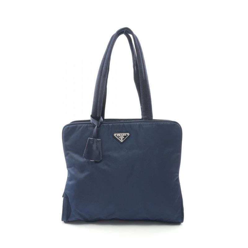 Prada Tote Bag Tessuto Sport B8926 Navy Nylon Triangle Logo Shoulder Bag Ladies