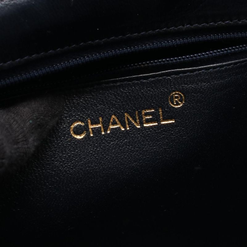 Chanel Shoulder Bag Coco Mark Navy Red Leather Coco Mark Shoulder Bag Ladies