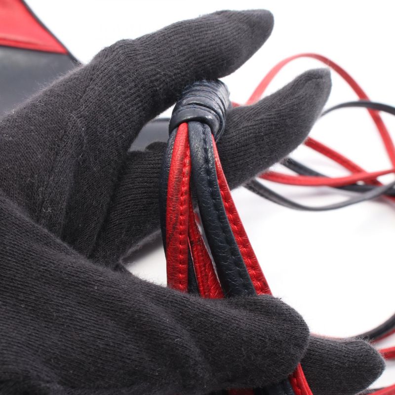 Chanel Shoulder Bag Coco Mark Navy Red Leather Coco Mark Shoulder Bag Ladies