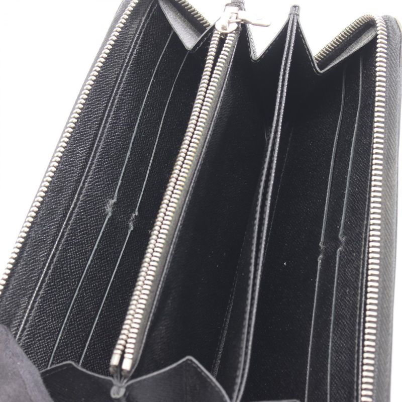 Louis Vuitton Round Long Wallet Zippy Wallet M6007n Noir Black Leather Zippy