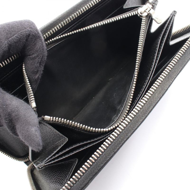 Louis Vuitton Round Long Wallet Zippy Wallet M6007n Noir Black Leather Zippy