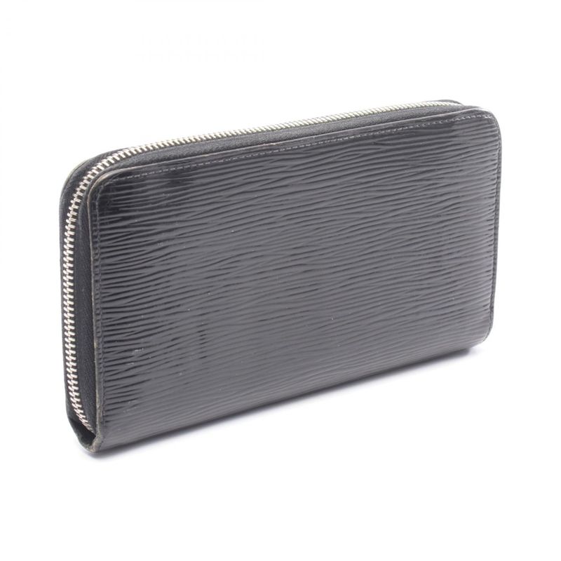 Louis Vuitton Round Long Wallet Zippy Wallet M6007n Noir Black Leather Zippy
