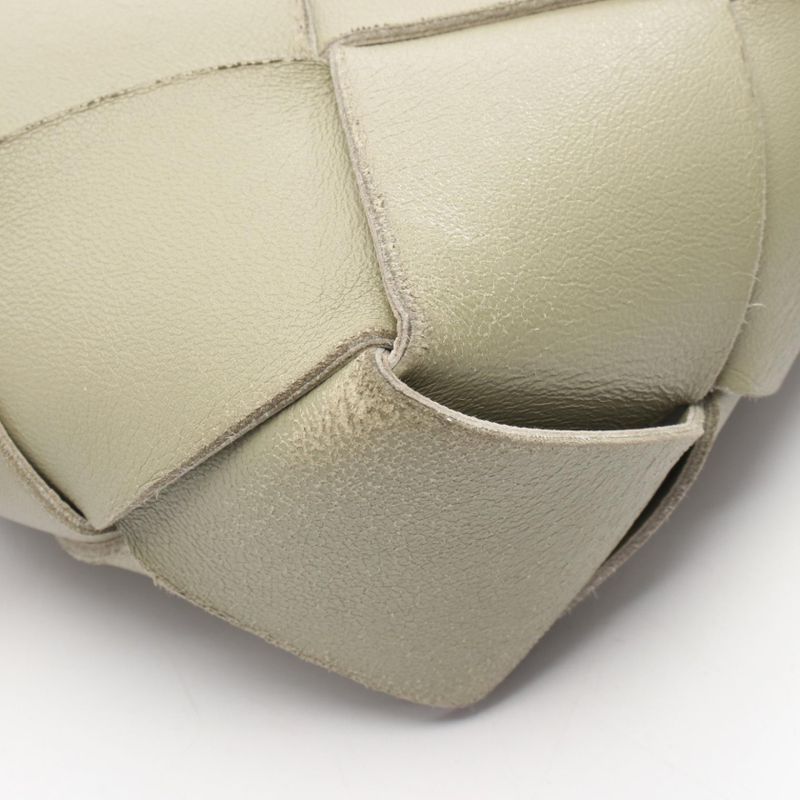 Bottega Veneta Shoulder Bag Small Cassette Camera Bag 709417 Moss Green Leather