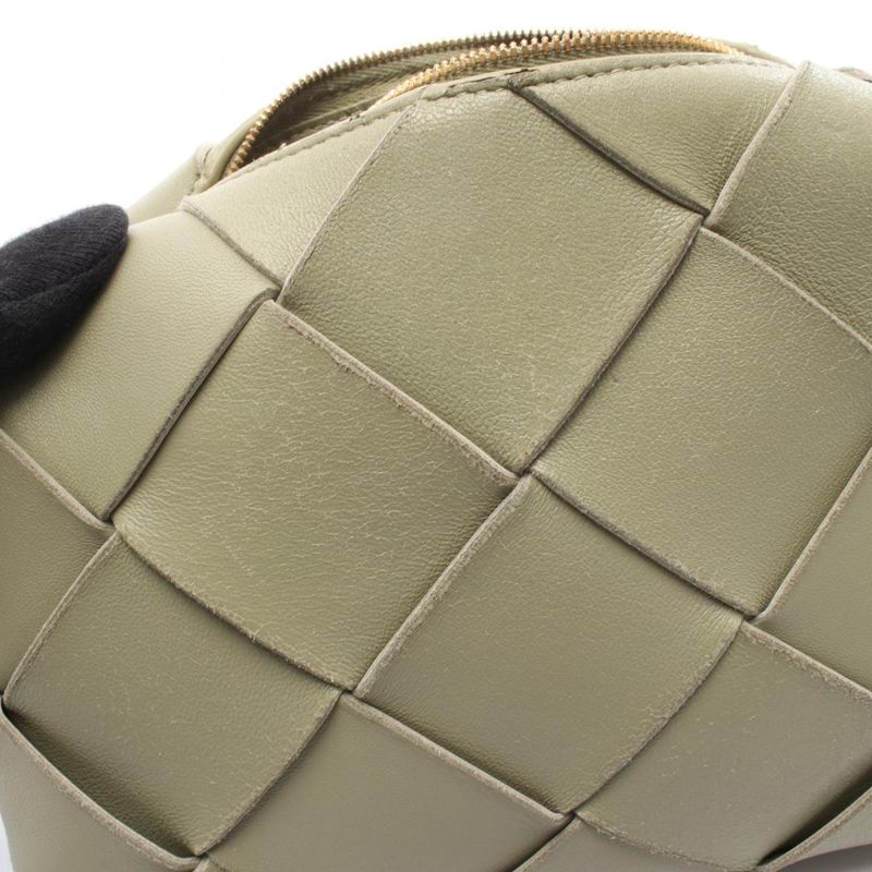 Bottega Veneta Shoulder Bag Small Cassette Camera Bag 709417 Moss Green Leather