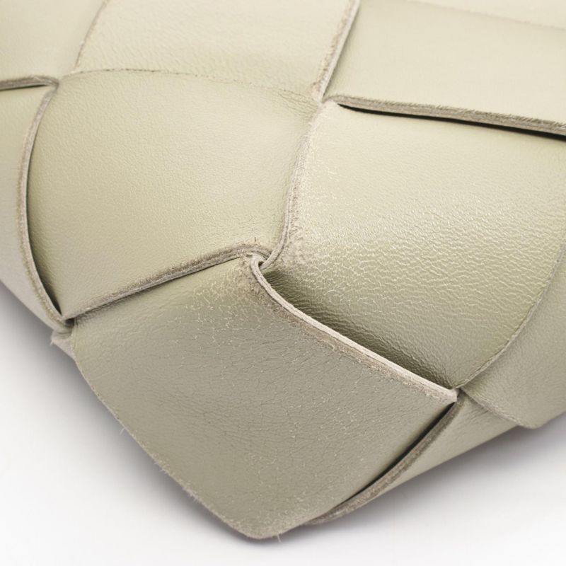 Bottega Veneta Shoulder Bag Small Cassette Camera Bag 709417 Moss Green Leather