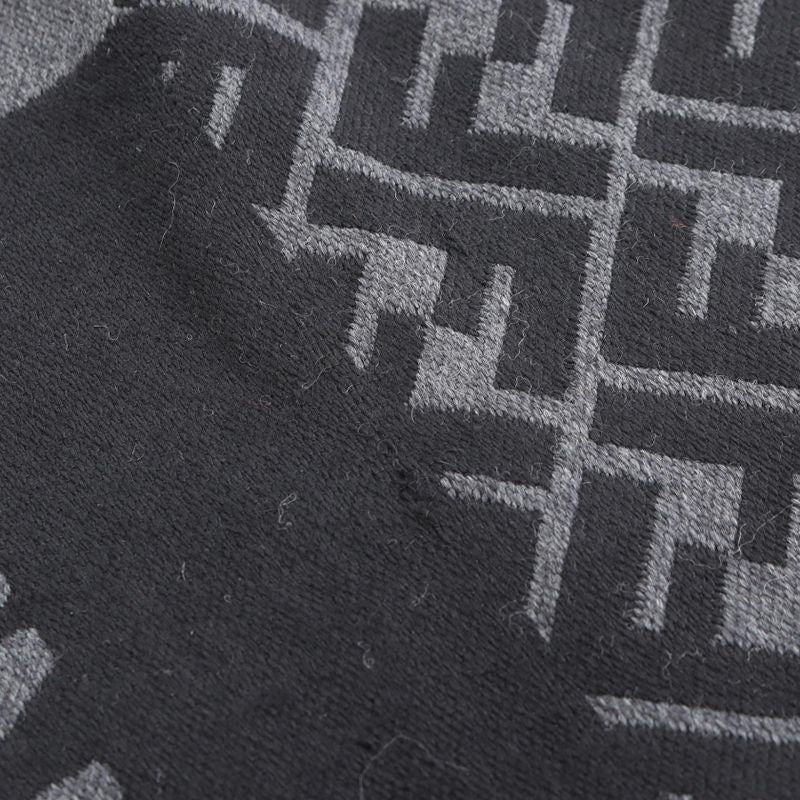 Fendi Muffler FF Pattern Wool Silk Muffler Unisex Used A