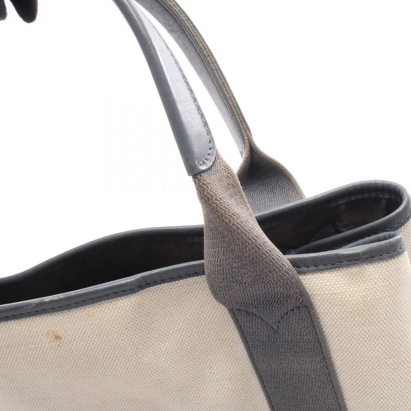 Balenciaga Tote Bag NAVY Cabas S Navy Cabas 339933 Natural Gray Canvas Leather