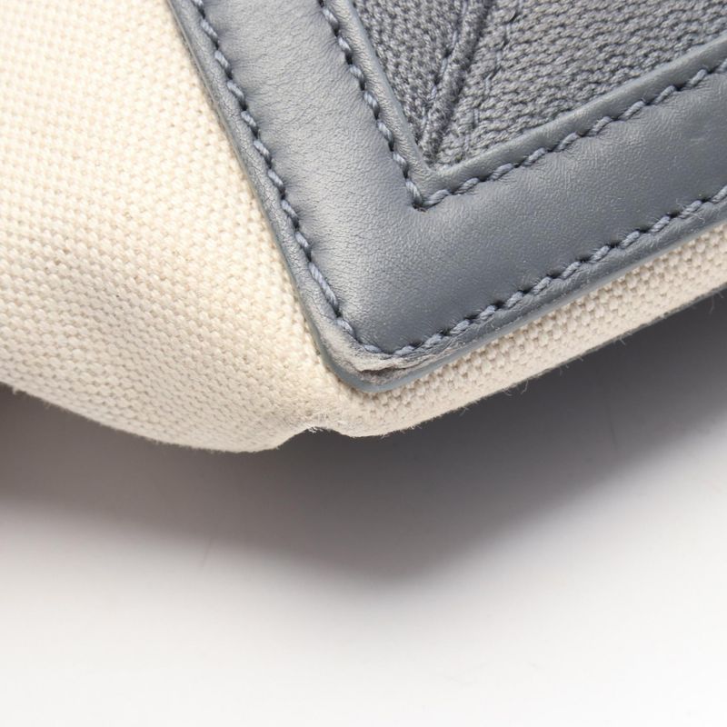 Balenciaga Tote Bag NAVY Cabas S Navy Cabas 339933 Natural Gray Canvas Leather