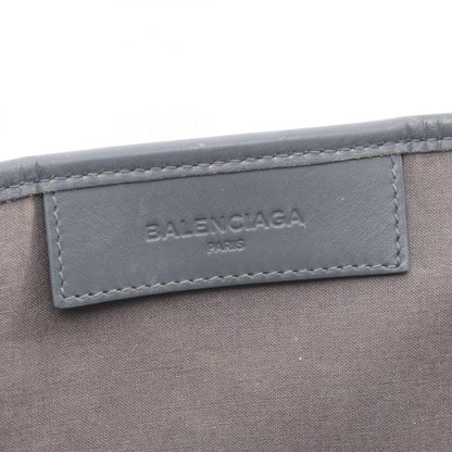 Balenciaga Tote Bag NAVY Cabas S Navy Cabas 339933 Natural Gray Canvas Leather