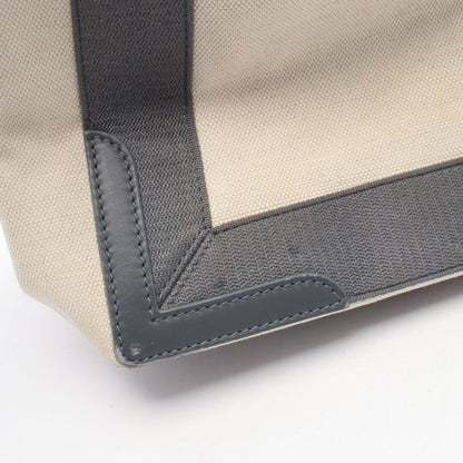 Balenciaga Tote Bag NAVY Cabas S Navy Cabas 339933 Natural Gray Canvas Leather