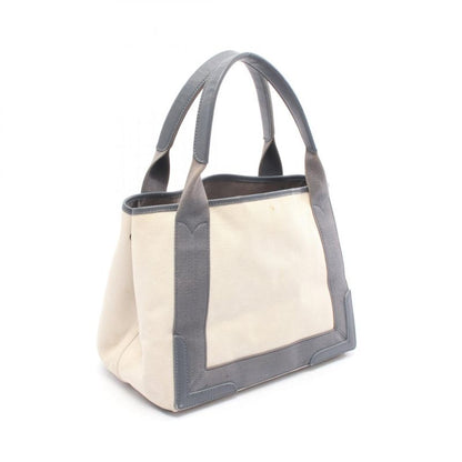 Balenciaga Tote Bag NAVY Cabas S Navy Cabas 339933 Natural Gray Canvas Leather