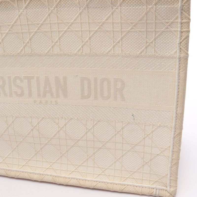 Christian Dior Tote Bag BOOK TOTE Medium White Canvas Book Tote Medium Ladies