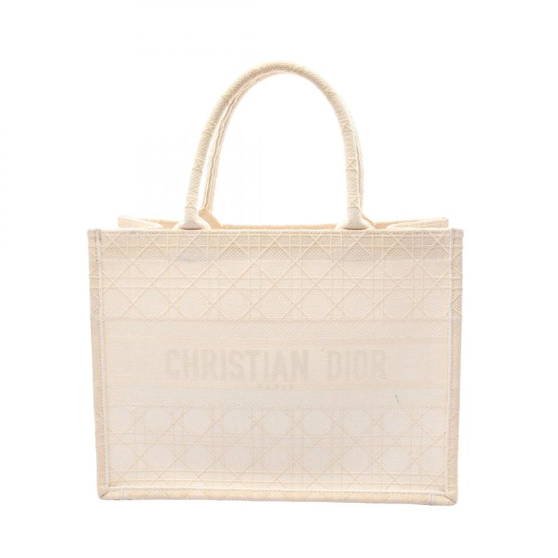 Christian Dior Tote Bag BOOK TOTE Medium White Canvas Book Tote Medium Ladies