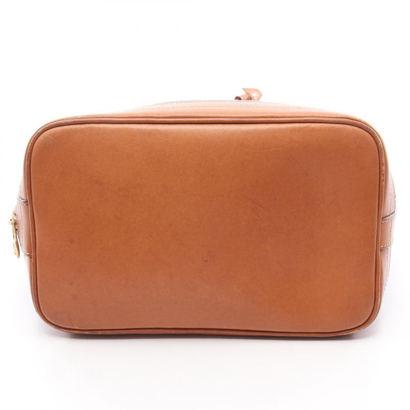 Celine Shoulder Bag Dark Brown PVC Coated Canvas Leather Macadam Shoulder Bag