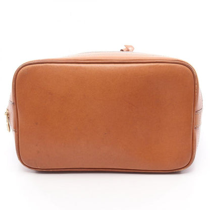 Celine Shoulder Bag Dark Brown PVC Coated Canvas Leather Macadam Shoulder Bag