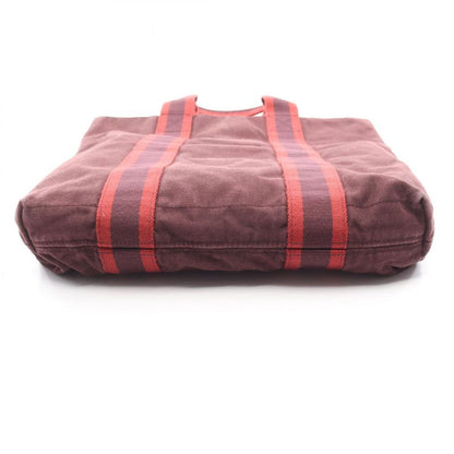 Hermes Tote Bag Fourre Tout Cabas Bordeaux Canvas Fourre Tout Cabas Women's