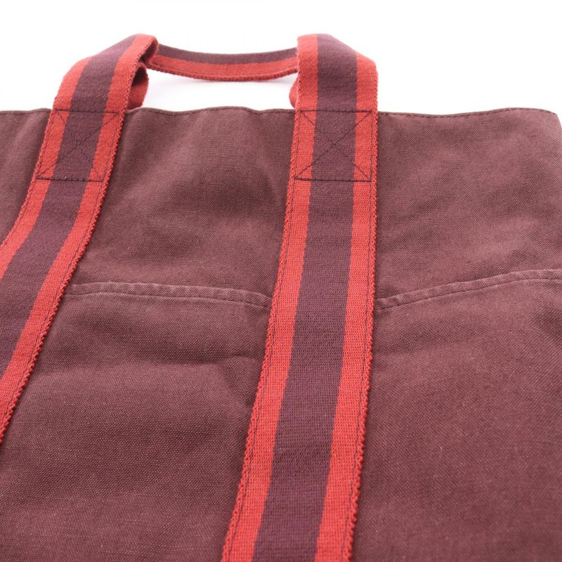 Hermes Tote Bag Fourre Tout Cabas Bordeaux Canvas Fourre Tout Cabas Women's