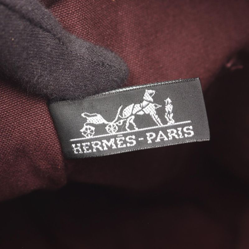Hermes Tote Bag Fourre Tout Cabas Bordeaux Canvas Fourre Tout Cabas Women's