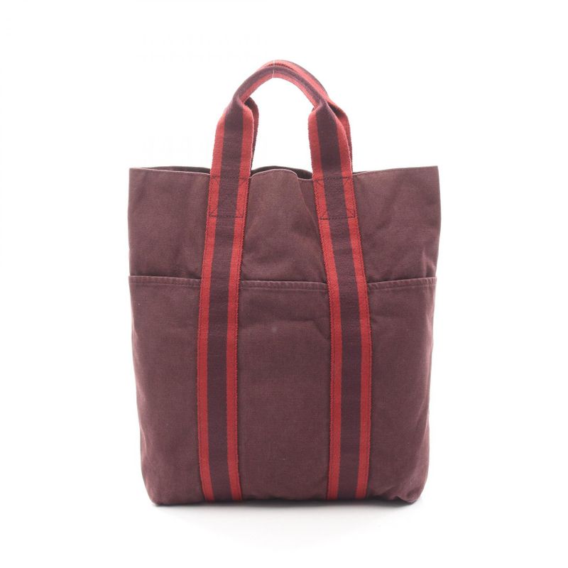 Hermes Tote Bag Fourre Tout Cabas Bordeaux Canvas Fourre Tout Cabas Women's